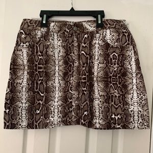 Topshop snake print skirt